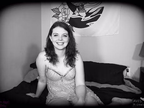 Cheeky Angel Black and_White